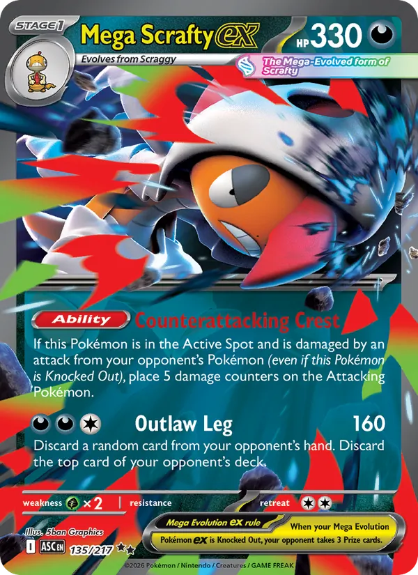 Mega Scrafty EX (ASC 135/217)