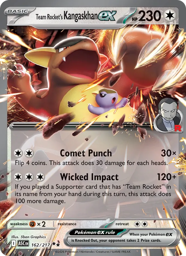 Team Rocket's Kangaskhan EX (ASC 162/217)