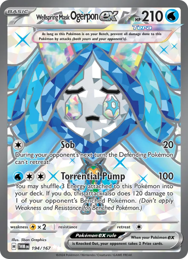 Wellspring Mask Ogerpon EX (TWM 194/167)
