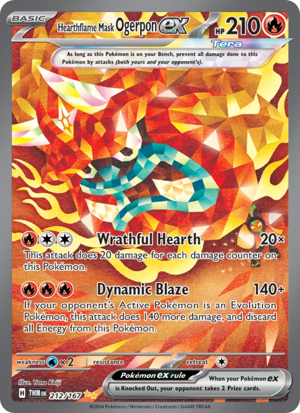 Hearthflame Mask Ogerpon EX (TWM 212/167)