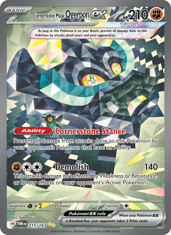 Cornerstone Mask Ogerpon EX (TWM 215/167)