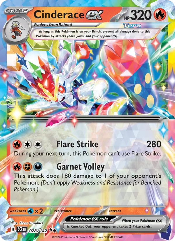 Cinderace EX (SCR 028/142)