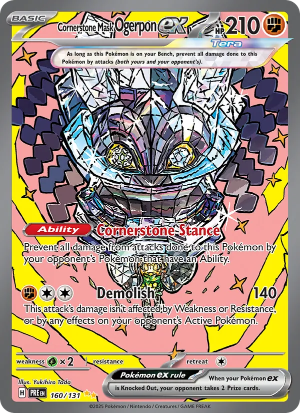 Cornerstone Mask Ogerpon EX (PRE 160/131)
