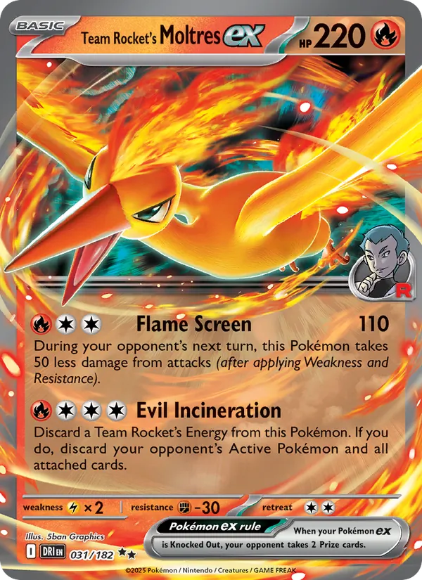 Team Rocket's Moltres EX (DRI 031/182)