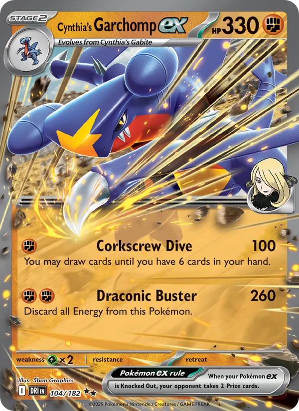 Cynthia's Garchomp EX (DRI 104/182)
