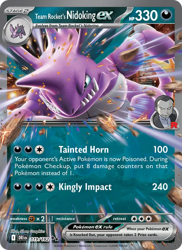 Team Rocket's Nidoking EX (DRI 119/182)