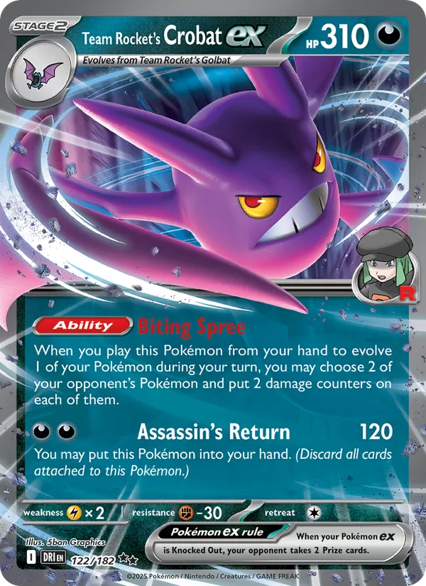 Team Rocket's Crobat EX (DRI 122/182)