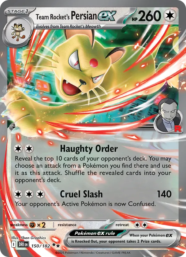 Team Rocket's Persian EX (DRI 150/182)
