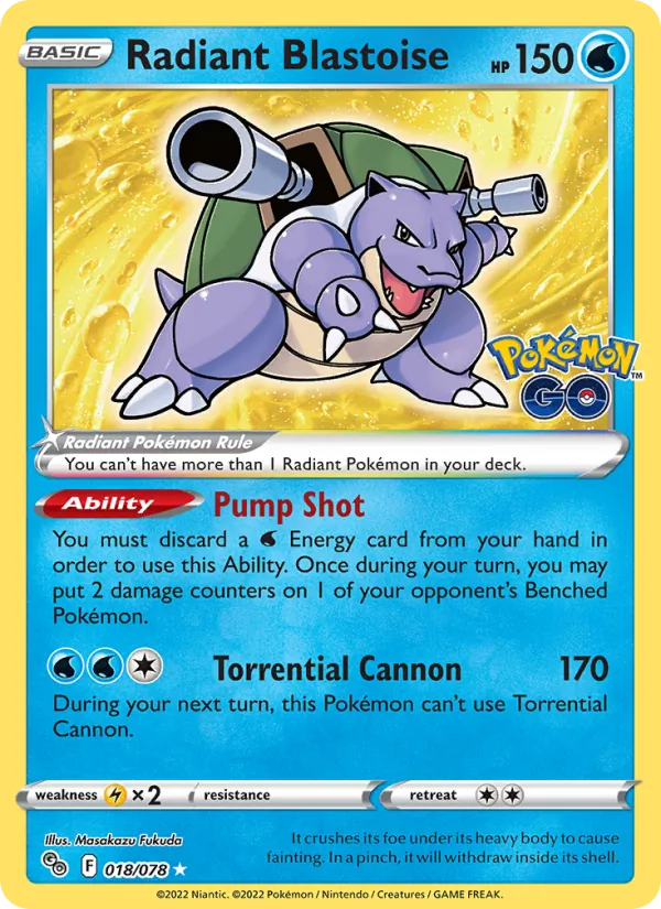 Radiant Blastoise (PGO 018/78)