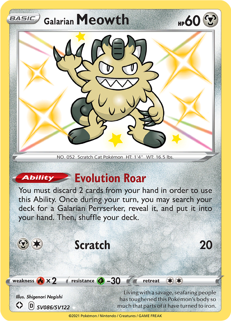 Galarian Meowth (SHF:SV SV086/122)