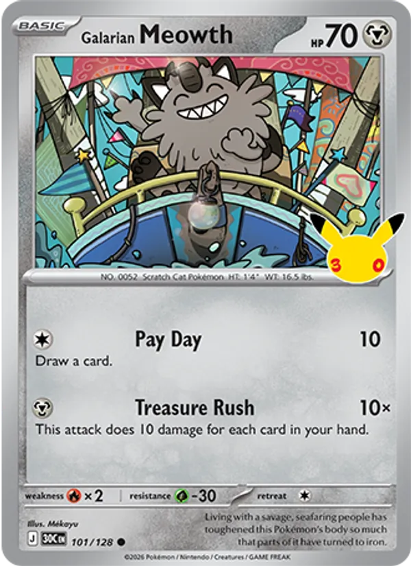 Galarian Meowth (30C 101/128)