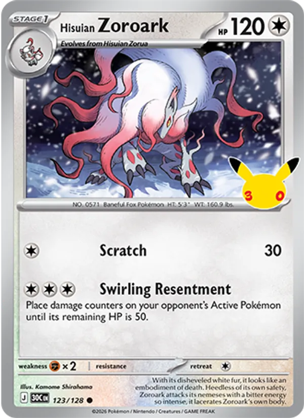 Hisuian Zoroark (30C 123/128)