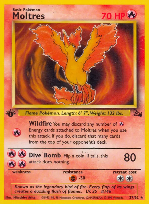 Moltres (FO 27/62) - 1st Edition