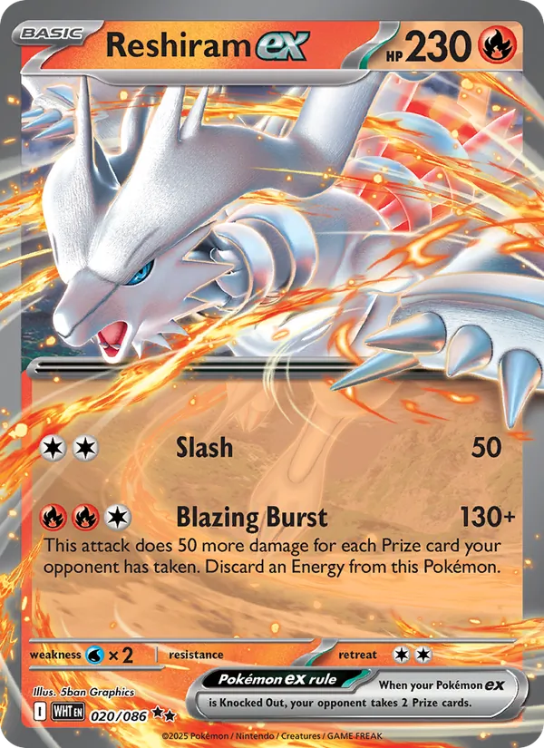 Reshiram EX (WHT 020/86)