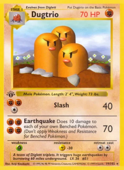 Dugtrio (Base Set 19)