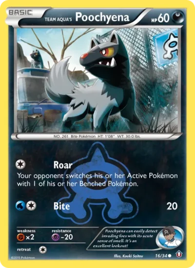 Team Aqua's Poochyena (Double Crisis 16)