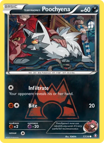 Team Magma's Poochyena (Double Crisis 17)