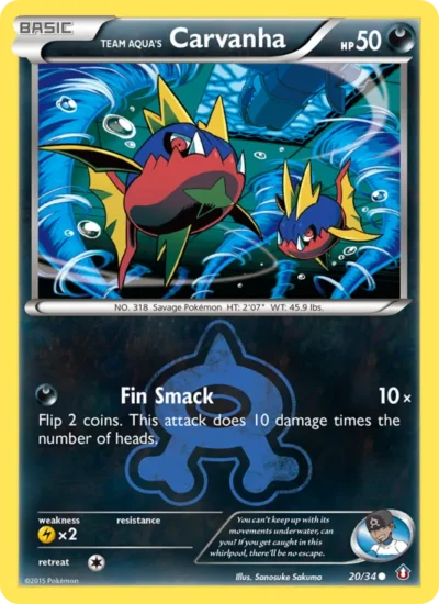 Team Aqua's Carvanha (Double Crisis 20)
