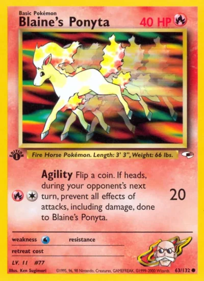 Blaine's Ponyta (Gym Heroes 63)