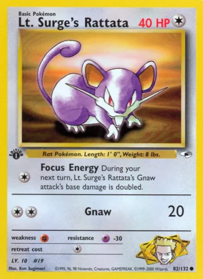 Lt. Surge's Rattata (Gym Heroes 82)