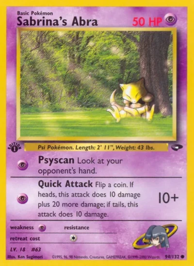 Sabrina's Abra (Gym Challenge 94)