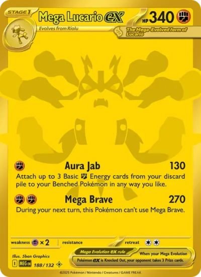 Mega Lucario ex (Mega Evolution 188)