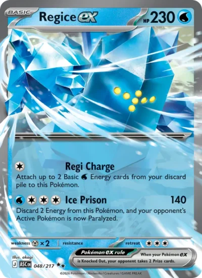 Regice ex (Ascended Heroes 048)