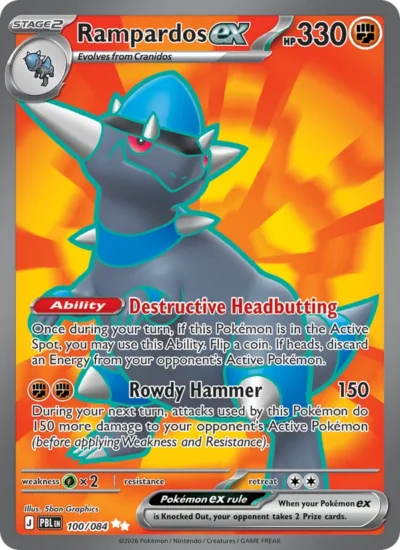 Rampardos ex (Pitch Black 100)