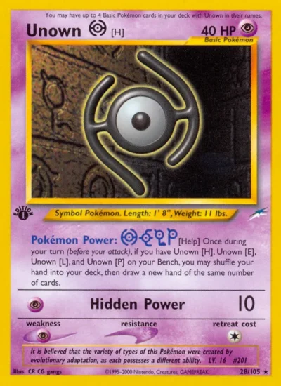 Unown [H] (Neo Destiny 28)