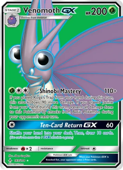 Venomoth GX (Unbroken Bonds 193)