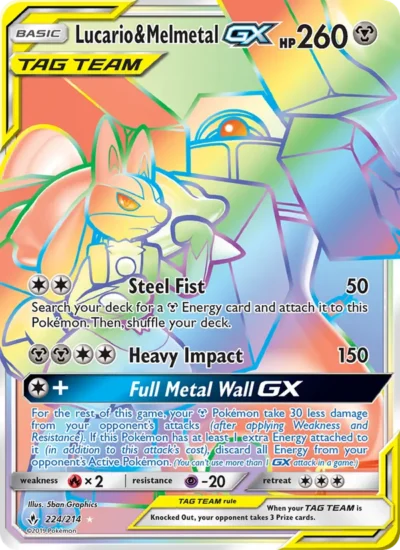 Lucario & Melmetal GX (Unbroken Bonds 224)