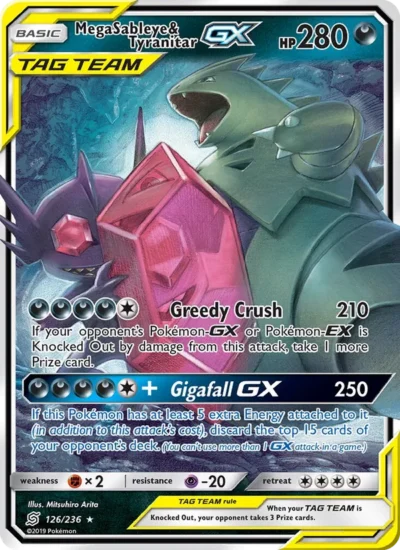 Mega Sableye & Tyranitar GX (Unified Minds 126)