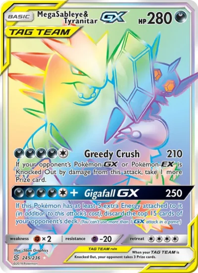 Mega Sableye & Tyranitar GX (Unified Minds 245)