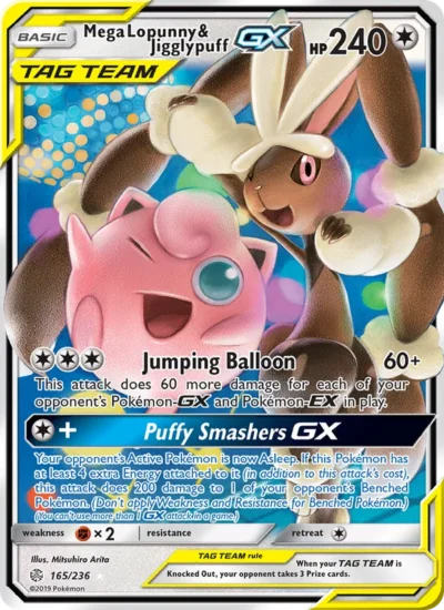 Mega Lopunny & Jigglypuff GX (Cosmic Eclipse 165)