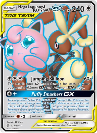 Mega Lopunny & Jigglypuff GX (Cosmic Eclipse 225)