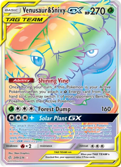 Venusaur & Snivy GX (Cosmic Eclipse 249)
