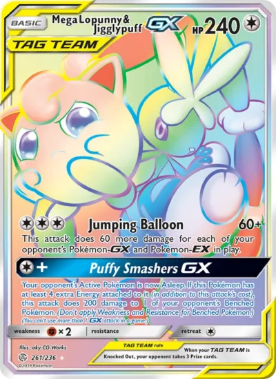 Mega Lopunny & Jigglypuff GX (Cosmic Eclipse 261)