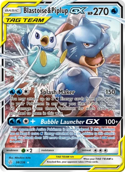 Blastoise & Piplup GX (Cosmic Eclipse 38)