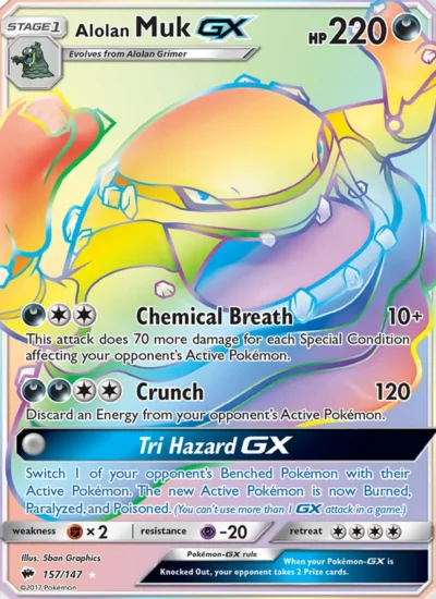 Alolan Muk GX (Burning Shadows 157)