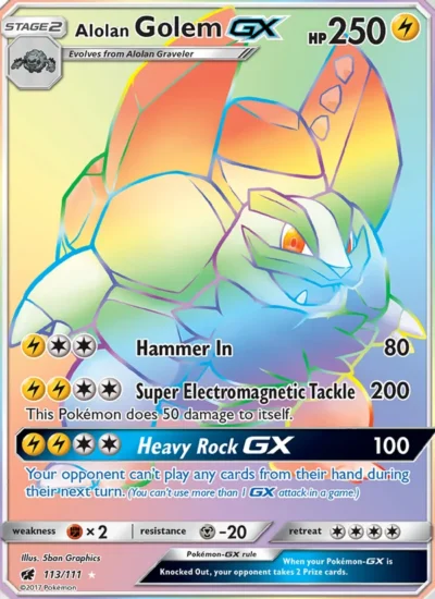 Alolan Golem GX (Crimson Invasion 113)
