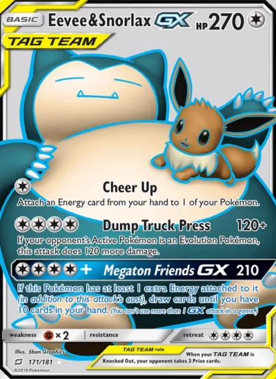 Eevee & Snorlax GX (Team Up 171)