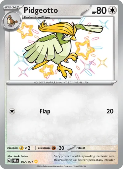 Pidgeotto (Paldean Fates 197)