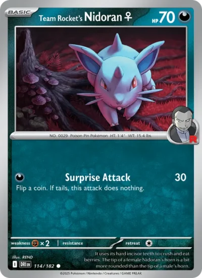 Team Rocket's Nidoran♀ (Destined Rivals 114)