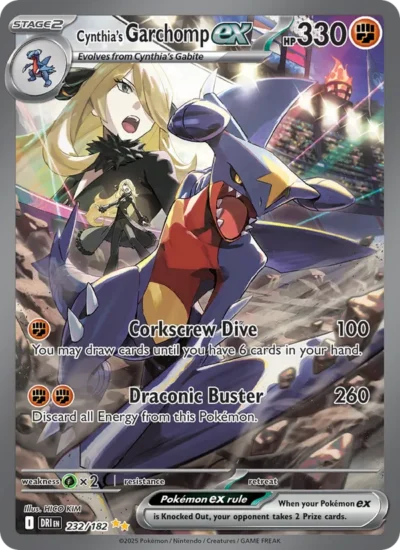 Cynthia's Garchomp ex (Destined Rivals 232)