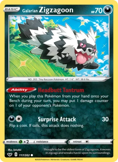 Galarian Zigzagoon (Sword & Shield 117)