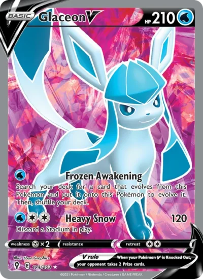 Glaceon V (Evolving Skies 174)