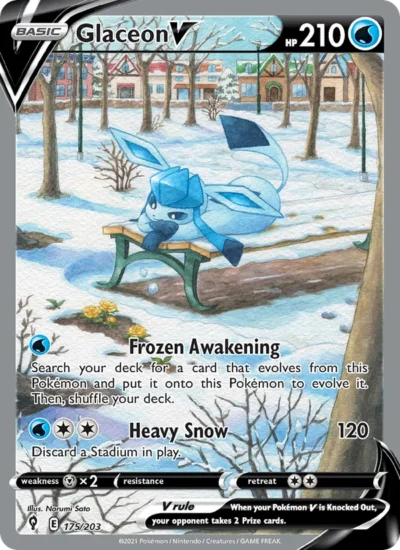 Glaceon V (Evolving Skies 175)